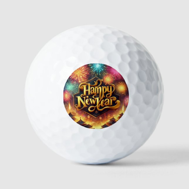 Wild Christmas Flower Golf Balls (Front)