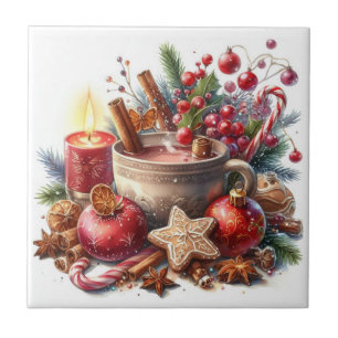 Wild Christmas Flower Tile