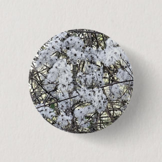 WILD CLEMATIS 1 INCH ROUND BUTTON