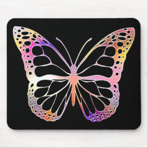 Wild Color Butterfly Forest Nature Graphic Mouse Pad