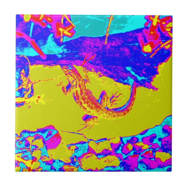 wild colour lizard tile (Front)