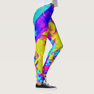 wild coloured abstract leggings