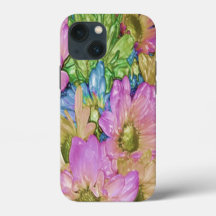 Wild Colourful Daisies #22 - iPhone Case