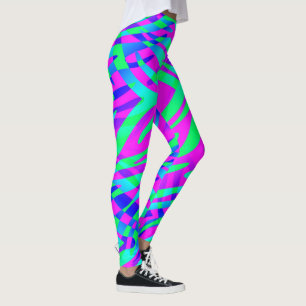 Wild Colourful Zebra Leggings