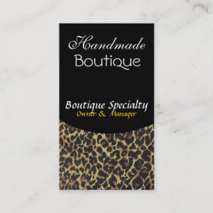 Wild Cougar Animal Print Designer Makeup Salon Business Card