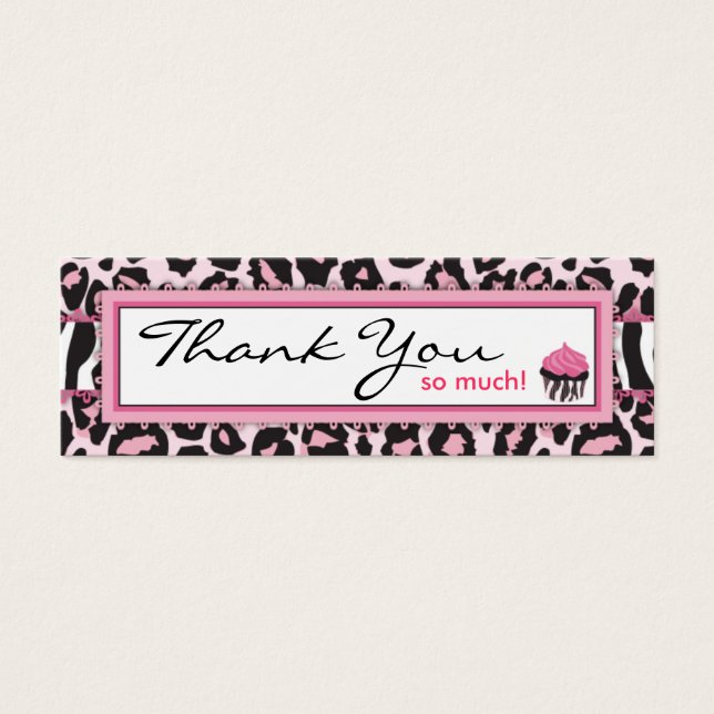 Wild Cupcake WP TY Skinny Gift Tag (Front)