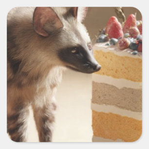 Wild Curiosity & Layered Cake Square Sticker