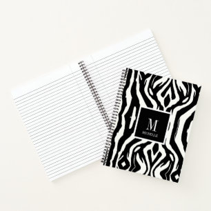 Wild Custom Zebra Print Pattern Notebook