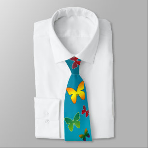 Wild Cute Butterflies are flying everywhere Neck T Tie