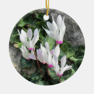 Wild Cyclamen Ceramic Ornament