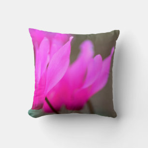 Wild Cyclamen Macro Throw Pillow