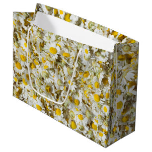 Wild daisies pattern large gift bag