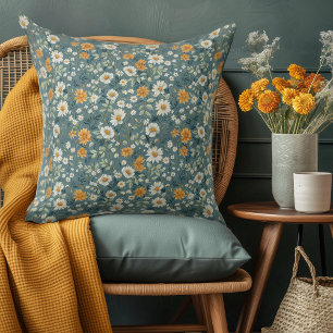 Wild Daisies Throw Pillow