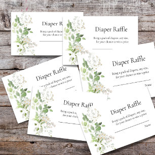 Wild daisy blooms baby Shower diaper raffle Enclosure Card