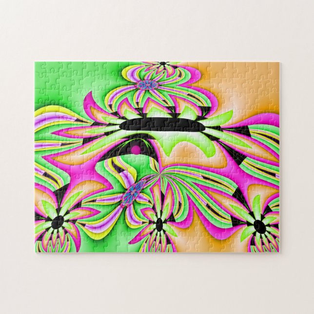Wild Daisy Fractal Art Jigsaw Puzzle (Horizontal)