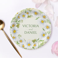 Wild daisy spring flowers wedding personalized
