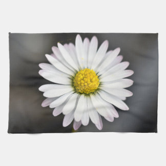 Wild daisy white and yellow kitchen towel