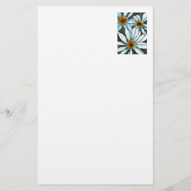 "Wild Dasies" Floral Stationery (Front)