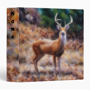Wild Deer Buck Animal Nature Art Notebook Binder