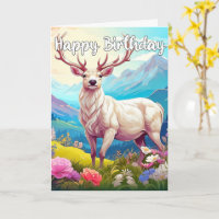 Wild Deer Buck Happy Birthday
