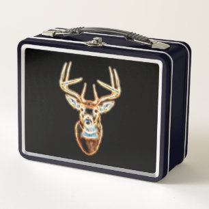 Wild Deer Head Energy Spirit Metal Lunch Box