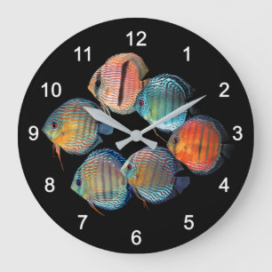 Wild Discus fish Large Clock