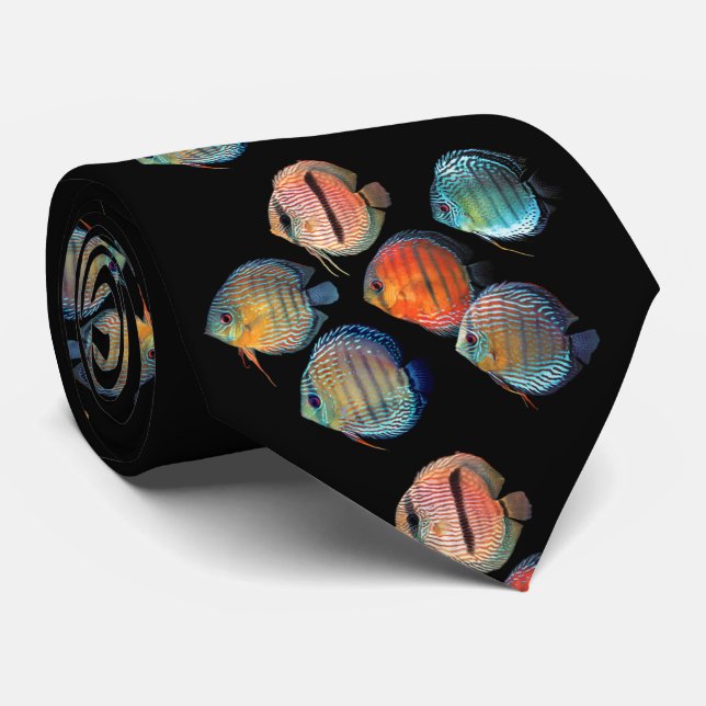 Wild Discus Fish Tie (Rolled)