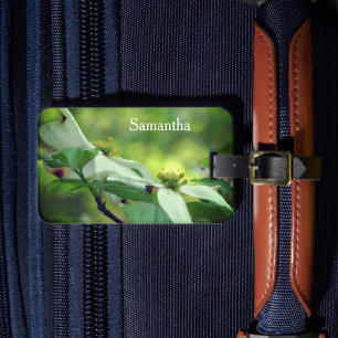 Wild Dogwood Flower Blossoms Personalized Luggage Tag