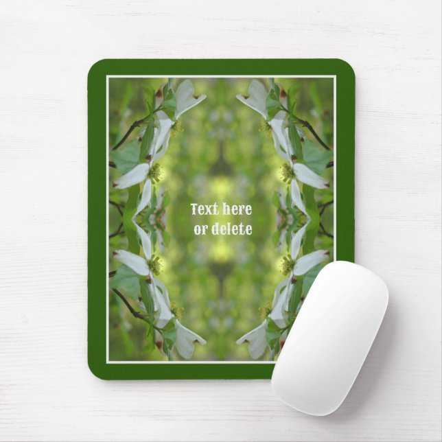 Wild Dogwood Flower Blossoms Personalized Mouse Pad (With Mouse)