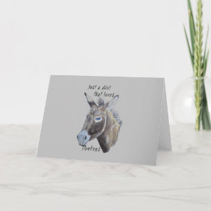 Wild Donkey Art Just a Girl that Loves Donkeys Card