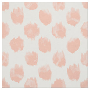 WILD DOTS Peach Watercolor Polka Dot Fabric