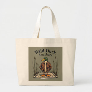 Wild Duck Leathers Jumbo Tote Bag - Natural Canvas