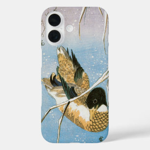 Wild Duck Swimming Snow Laden Reeds by Hiroshige iPhone 16 Case