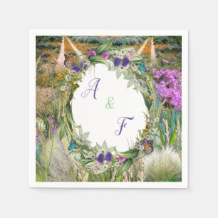 Wild Eco-friendly Grasses & Spring flowers Napkin
