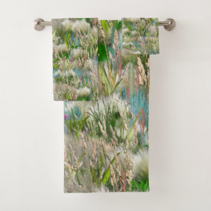 Wild Eco-friendly Native Grasses in Spring  Bath Towel Set