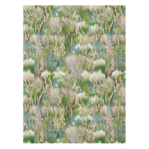 Wild Eco-friendly Native Grasses in Spring  Tablecloth