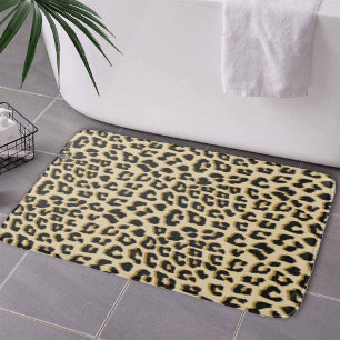 Wild Elegance Leopard Print Bath Mat