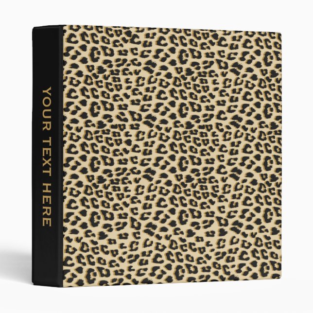Wild Elegance Leopard Print Binder (Front/Spine)