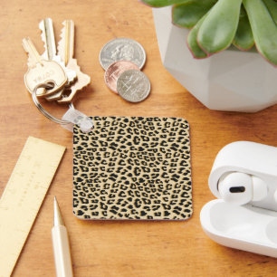 Wild Elegance Leopard Print Keychain