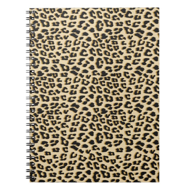 Wild Elegance Leopard Print Notebook (Front)