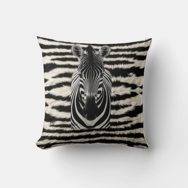 Wild Elegance: Zebra Kilim Pillows for a Bold Stat (Front)