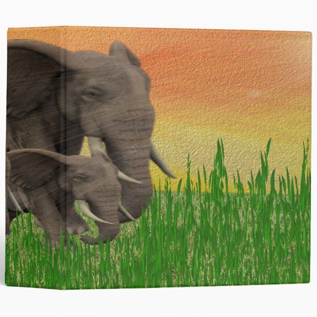 WILD ELEPHANT AVERY BINDER (Front/Spine)