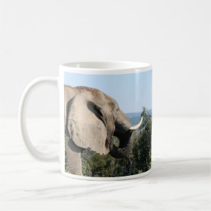 Wild Elephant Eating, South Africa Coffee Mug