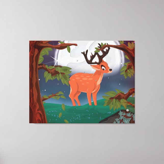Wild Elk Canvas Print (Front)