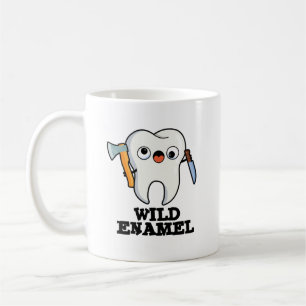 Wild Enamel Funny Wild Animal Tooth Pun  Coffee Mug