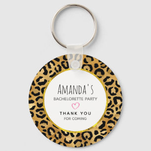 Wild & Exotic Leopard Print Pattern Bachelorette Keychain