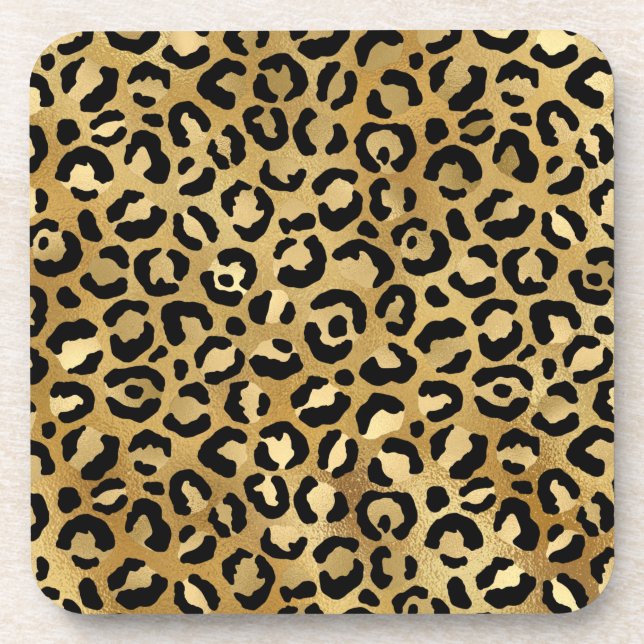 Wild & Exotic Leopard Print Pattern Coaster (Front)