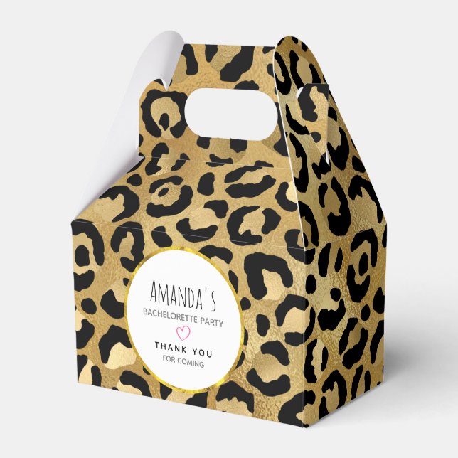 Wild & Exotic Leopard Print Pattern Favor Box (Front Side)