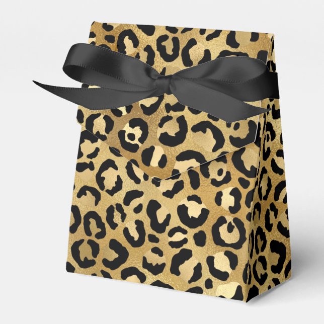 Wild & Exotic Leopard Print Pattern Favor Box (Front Side)