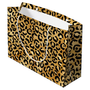 Wild & Exotic Leopard Print Pattern Large Gift Bag